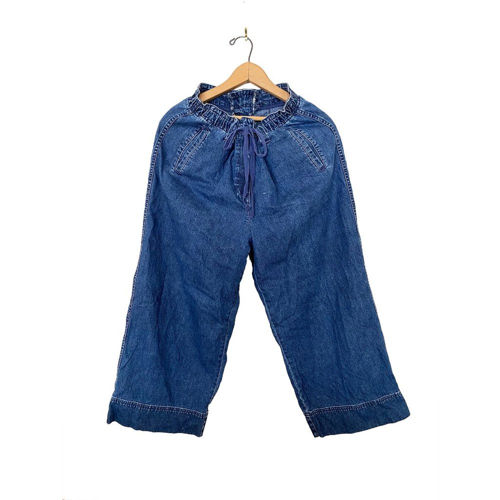 VINTAGE DRAWSTRING WIDE LEG JEANS